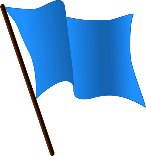 Blue Flag Waving Vector